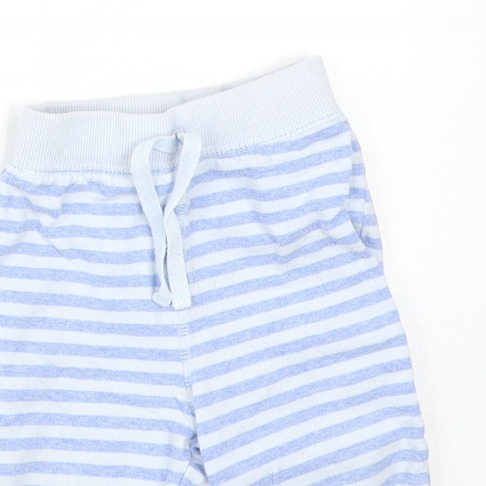 Matalan Baby Multicoloured Striped Cotton Jogger Trousers Size 6-9 Months