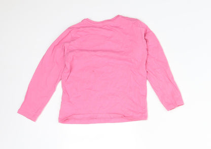 PEP&CO Girls Pink Solid Cotton  Pyjama Top Size 3-4 Years   - HEDGEHOG. JUST HIBERNATING