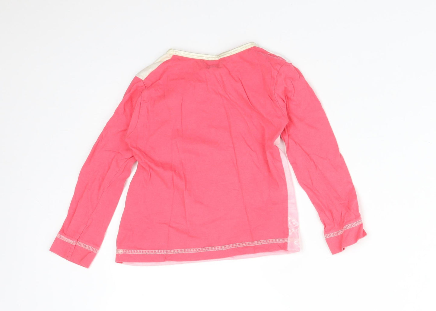 Disney Girls Pink  Cotton Basic T-Shirt Size 2-3 Years Round Neck  - THE LION KING