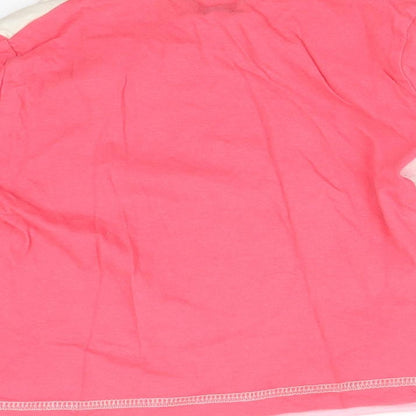 Disney Girls Pink  Cotton Basic T-Shirt Size 2-3 Years Round Neck  - THE LION KING