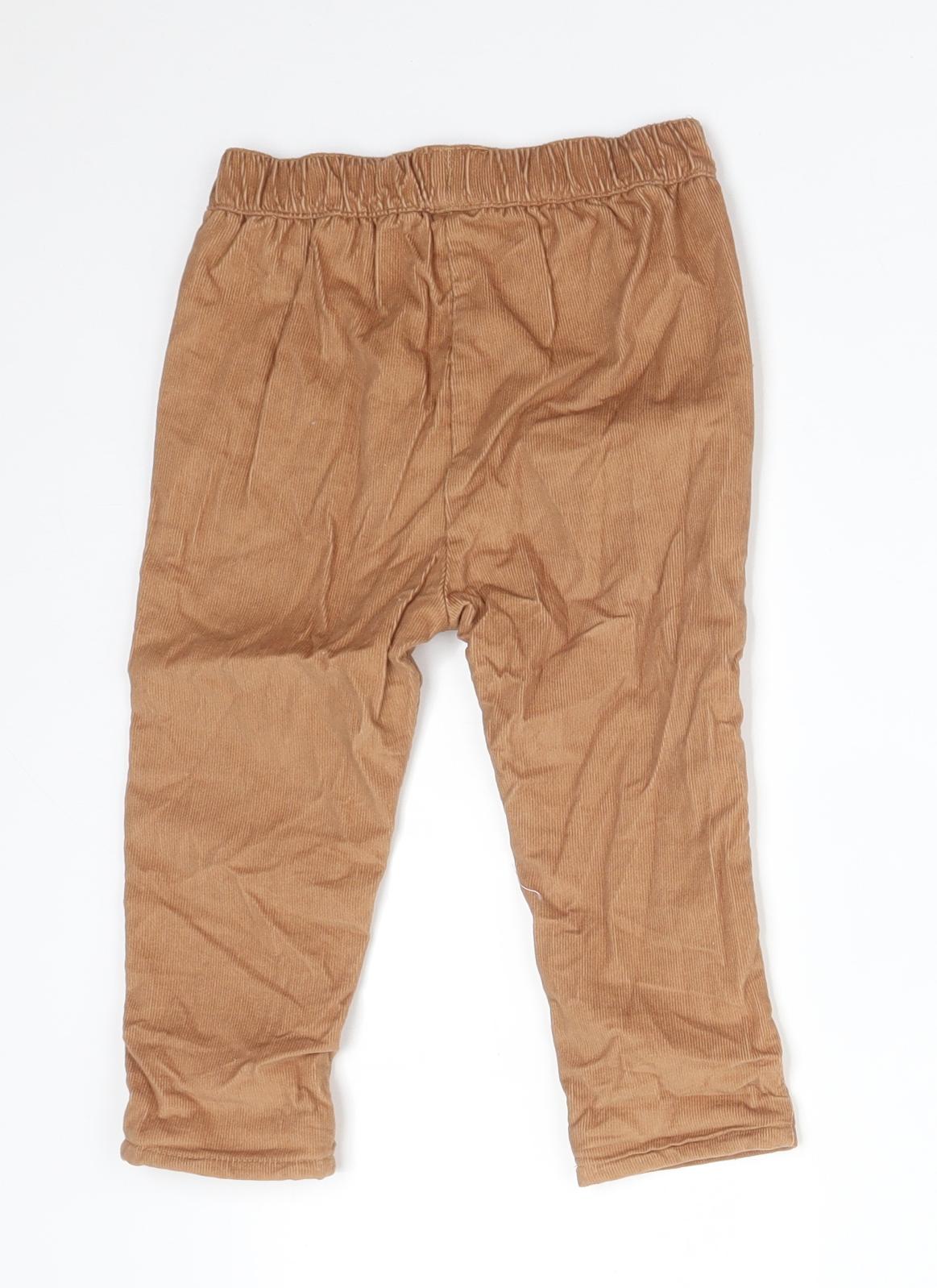 Nutmeg Boys Brown  Cotton  Trousers Size 9-12 Months