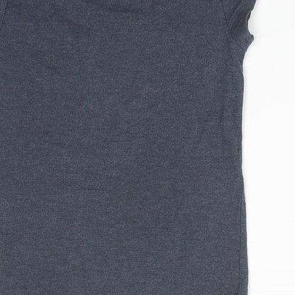 Liverpool FC Girls Grey  Cotton Basic T-Shirt Size 7-8 Years Crew Neck  - LFC. WALK ON WITH HOPE IN YOUR HEART