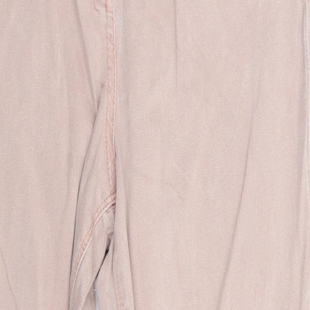 / Denim Womens Pink  Cotton Skinny Jeans Size 12 L26 in Regular  - Dusty Pink Freyed hems