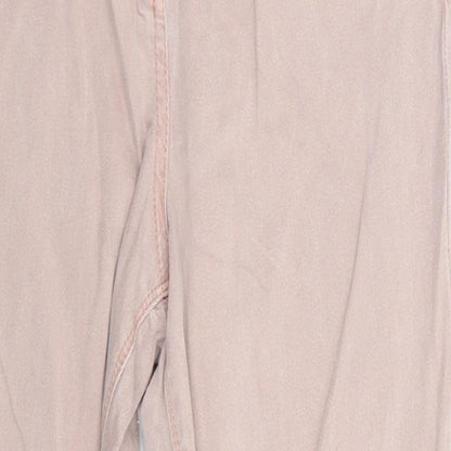 / Denim Womens Pink  Cotton Skinny Jeans Size 12 L26 in Regular  - Dusty Pink Freyed hems