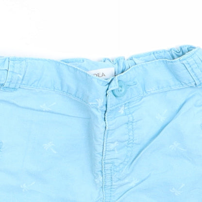 Victor Dodea Boys Blue Floral  Cargo Trousers Size 12 Months   - Palm Tree Print Back Elastication