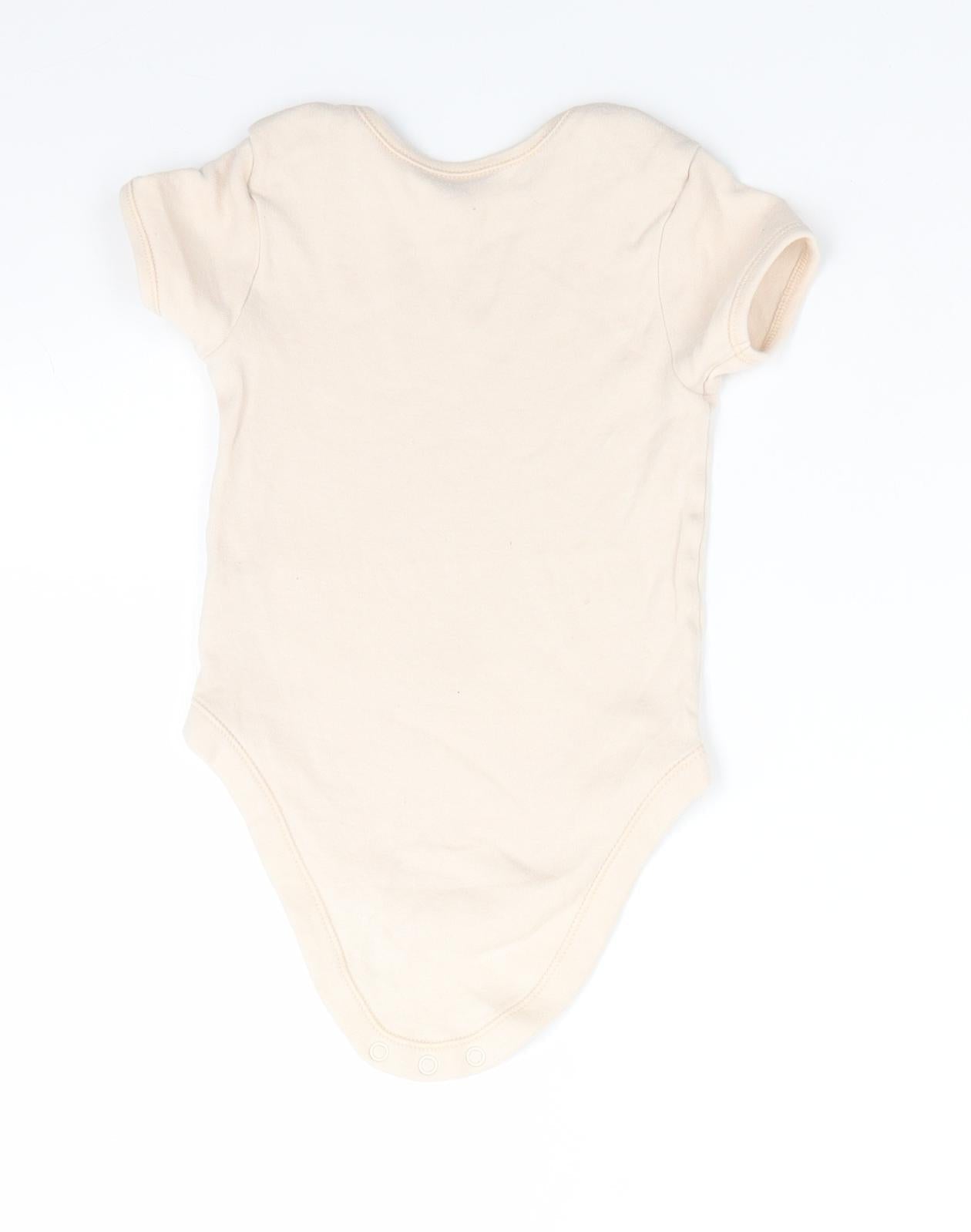 George Boys Beige Animal Print Cotton Romper One-Piece Size 18-24 Months   - Light beige Giraffe