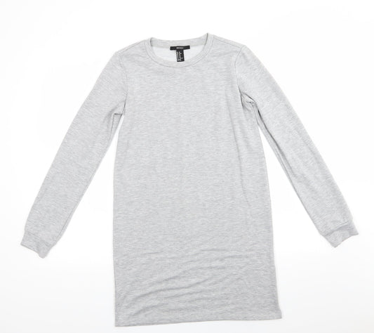 FOREVER 21 Womens Grey   T-Shirt Dress  Size XS  Round Neck  - Grey Mix Heavy Weight T-shirt type fabric