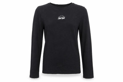 Front view of Marks & Spencer Originals girls’ black cotton basic casual, years round neck - you are awesome new york