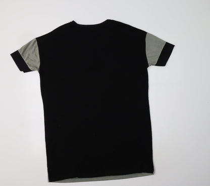 River Island Womens Black Colourblock Polyester Jumper Dress  Size 14  Crew Neck