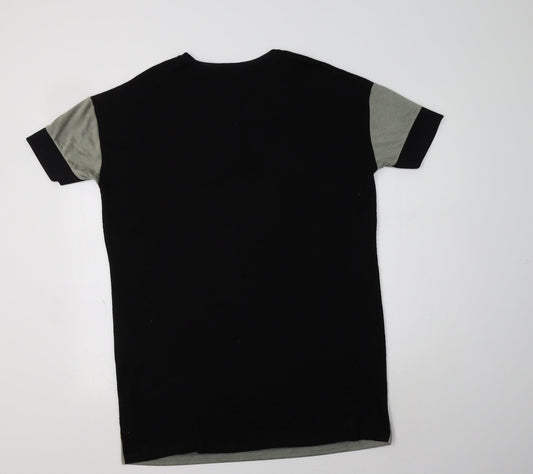 River Island Womens Black Colourblock Polyester Jumper Dress  Size 14  Crew Neck