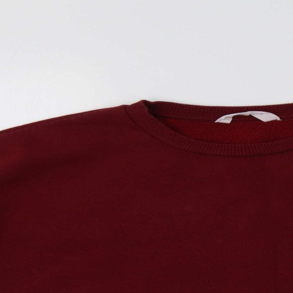 Matalan Girls Red  Cotton Pullover Sweatshirt Size 13 Years   - L.A.