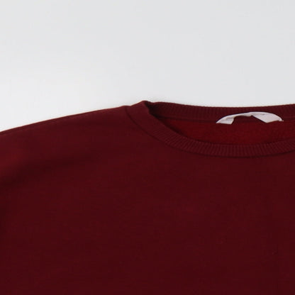 Matalan Girls Red  Cotton Pullover Sweatshirt Size 13 Years   - L.A.