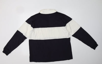 NEXT Womens Blue Striped Cotton Top Lounge Set Size 10