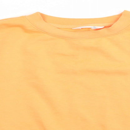 Primark Womens Orange  Polyester Pullover Sweatshirt Size M   - Soft Orange