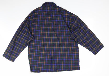 Marks and Spencer Womens Green Check Cotton  Pyjama Top Size 12   - Green Blue Red Yellow