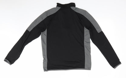 Finden Hales Mens Black Colourblock Polyester Pullover Casual Size S High Neck  - Black & Grey RGG