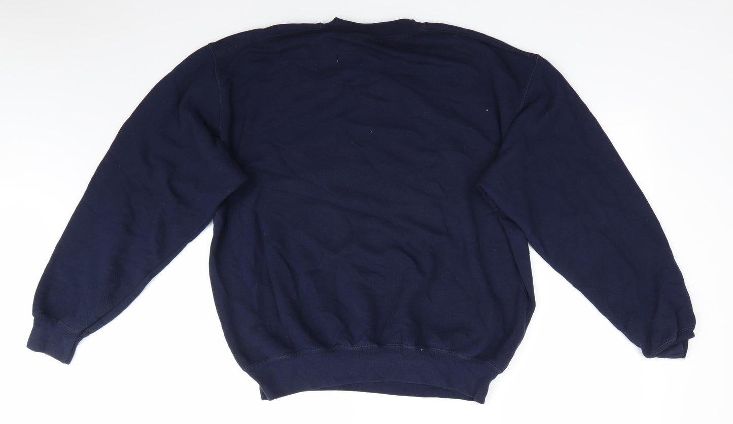 Mens UK Size  Preworn Blue Pullover Sweatshirt