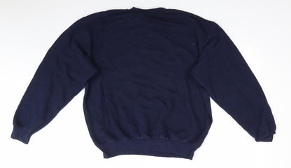 Mens UK Size  Preworn Blue Pullover Sweatshirt