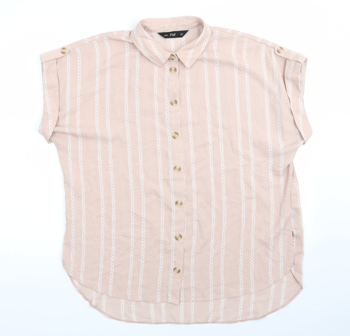 Womens UK Size 12 Florence and Fred Pink Basic Button-Up