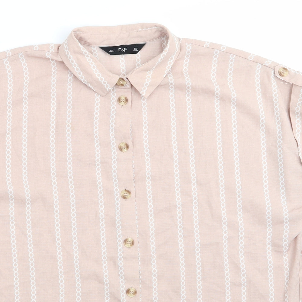 Womens UK Size 12 Florence and Fred Pink Basic Button-Up