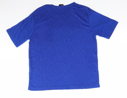 Your Sixth Sense Mens Blue  Polyester  T-Shirt Size M Round Neck  - Royal Blue