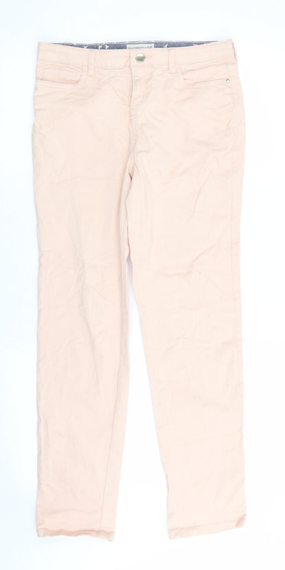 Casual Collection by F&F Womens Orange  Cotton Chino Trousers Size 8 L29 in Regular  - Peach in Colour