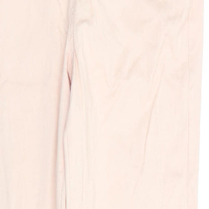 Casual Collection by F&F Womens Orange  Cotton Chino Trousers Size 8 L29 in Regular  - Peach in Colour