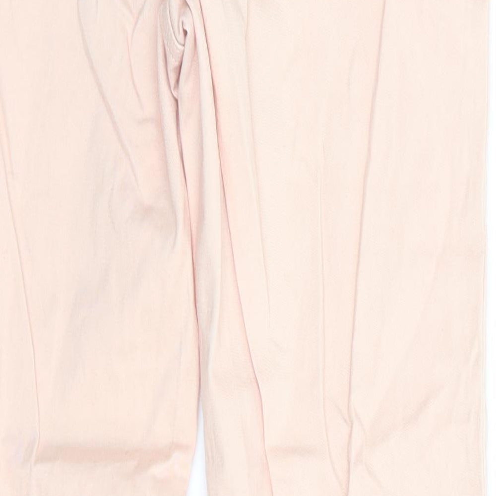 Casual Collection by F&F Womens Orange  Cotton Chino Trousers Size 8 L29 in Regular  - Peach in Colour