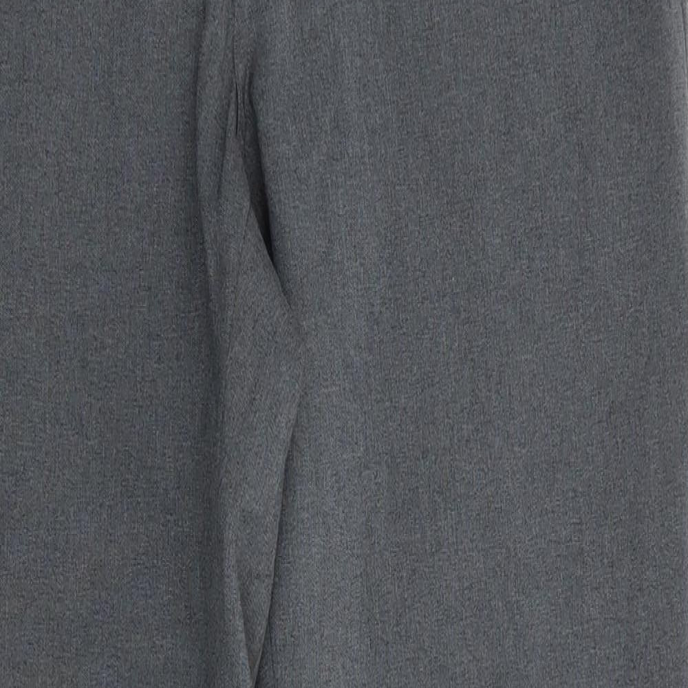 Matalan Womens Grey  Polyester Trousers  Size 12 L30 in Regular  - Mid Grey