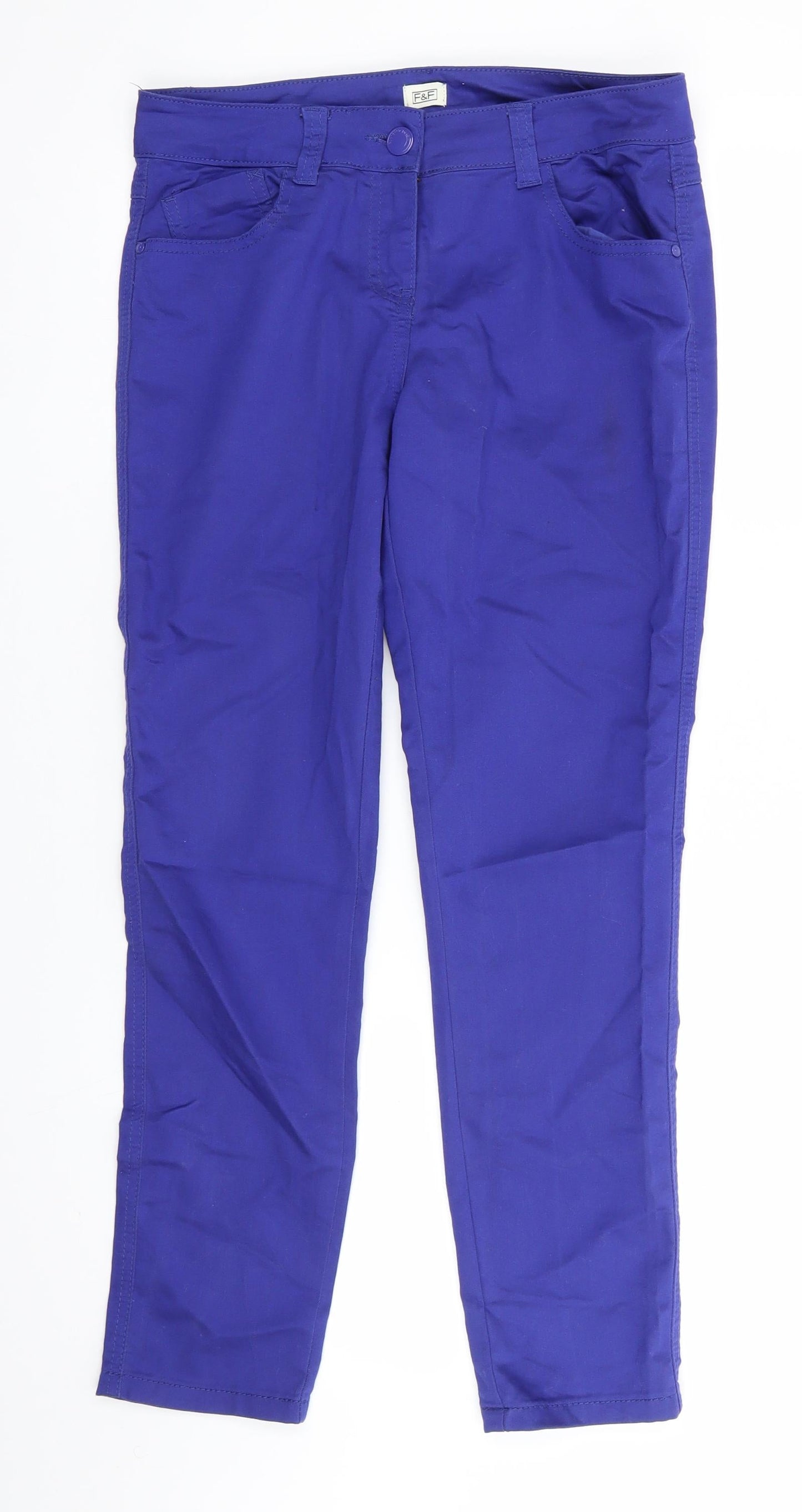 Womens UK Size 10 Florence and Fred Regular Fit Chino Purple Trousers