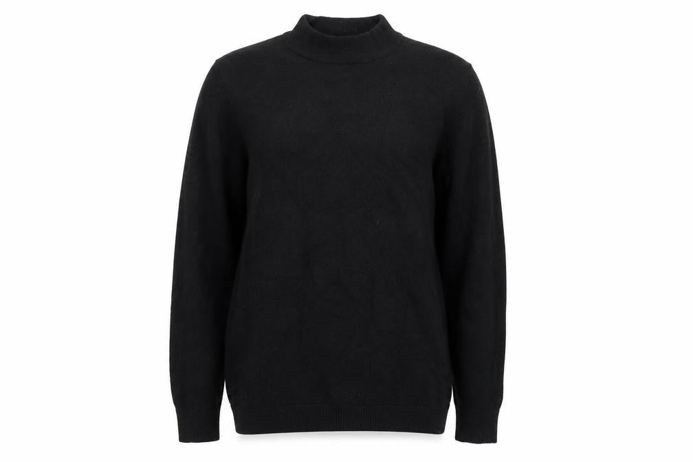 Front view of Grow Style women’s black high neck nylon jumper, size L