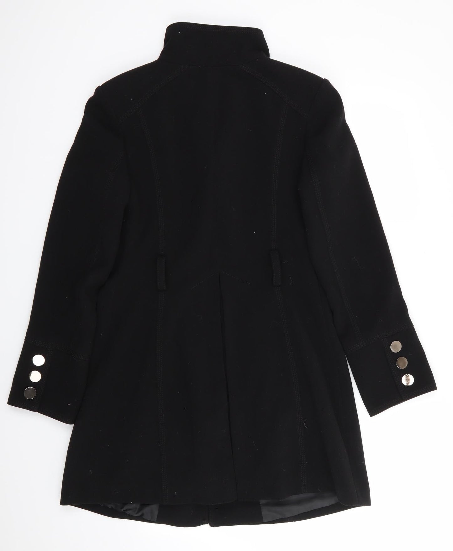 Womens UK Size 12 Dorothy Perkins Black Overcoat
