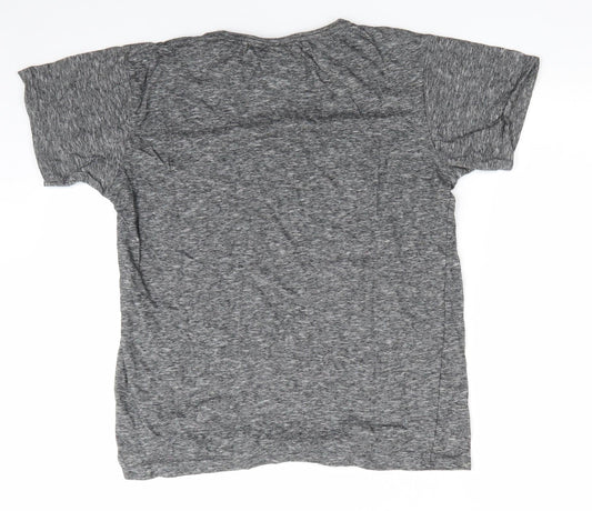 Primark Mens Grey Solid Cotton  Pyjama Top Size XS   - Grey Mix