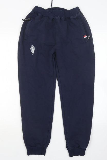 Preworn Mens Blue  Polyester Sweatpants Trousers Size M L27 in Regular