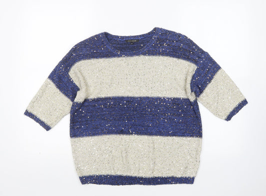 Womens UK Size 8 River Island Multicoloured Pullover Jumper