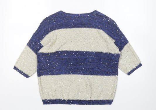 Womens UK Size 8 River Island Multicoloured Pullover Jumper
