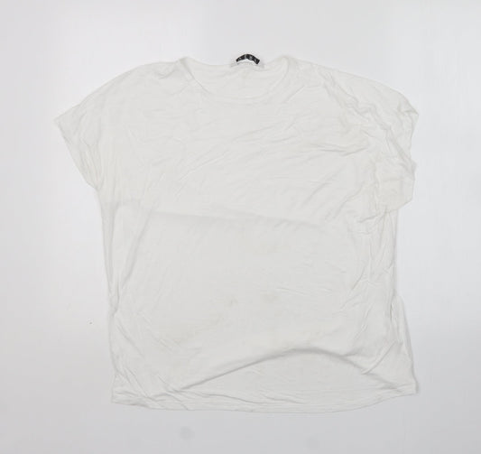 Womens UK Size 14 Very White Basic T-Shirt