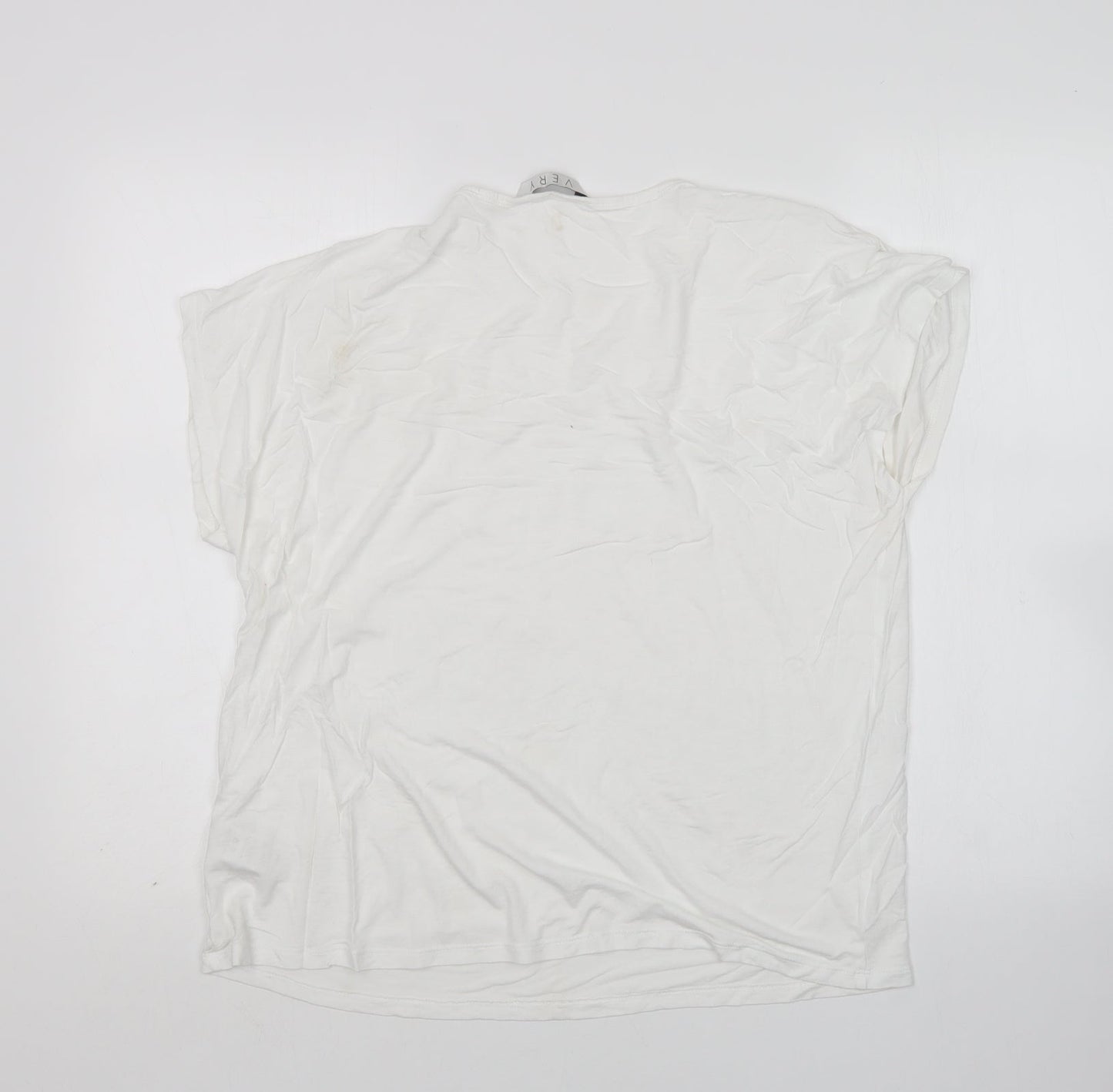 Womens UK Size 14 Very White Basic T-Shirt