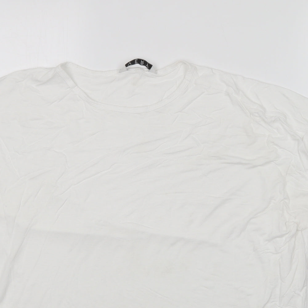 Womens UK Size 14 Very White Basic T-Shirt