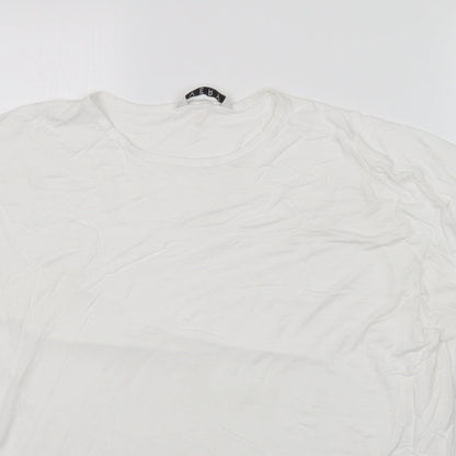 Womens UK Size 14 Very White Basic T-Shirt