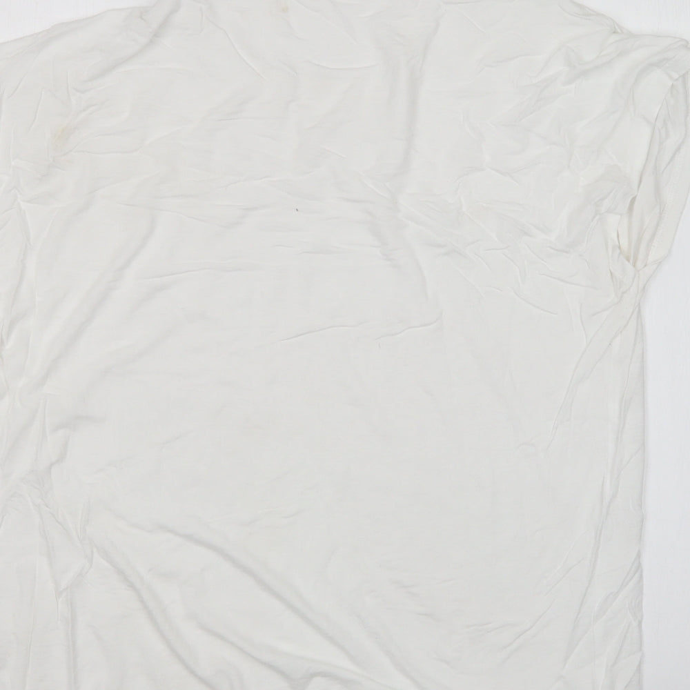 Womens UK Size 14 Very White Basic T-Shirt