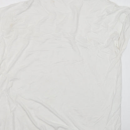 Womens UK Size 14 Very White Basic T-Shirt