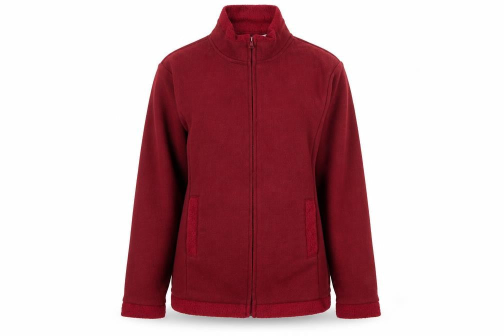 Womens UK Size 10 Anne De Lancay Red Full Zip Jumper