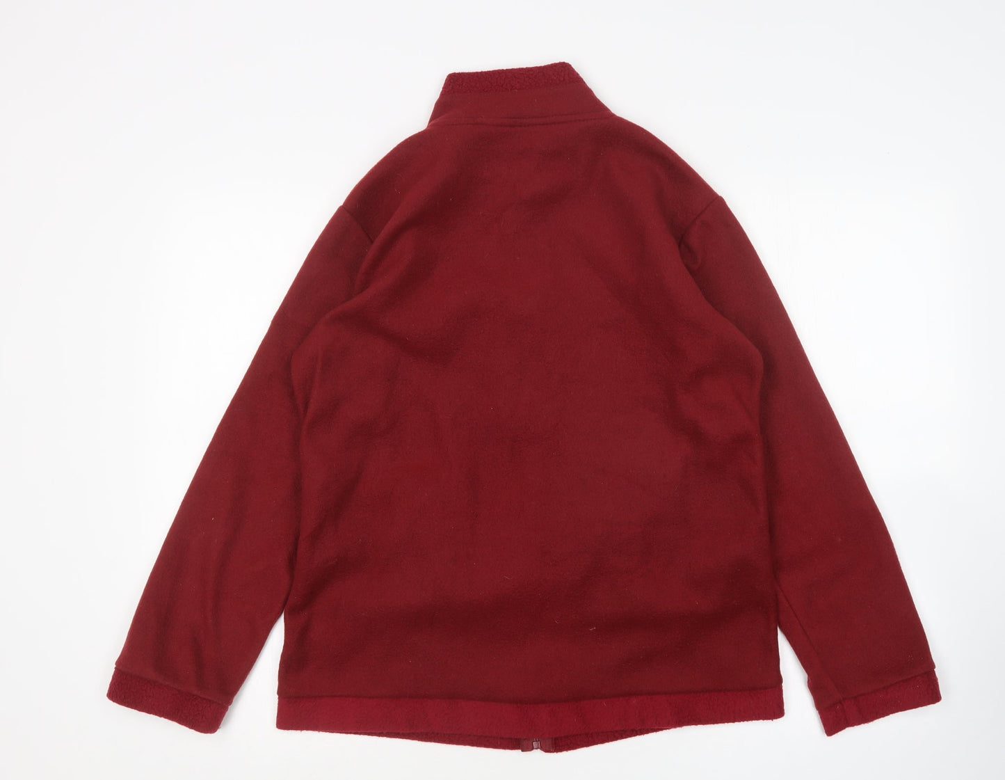 Womens UK Size 10 Anne De Lancay Red Full Zip Jumper