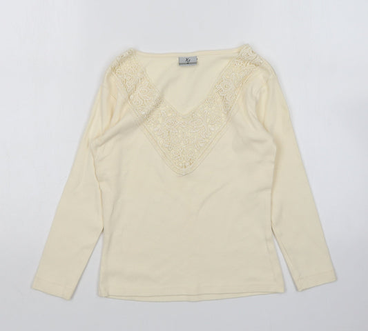 Womens UK Size M Xe Ivory Pullover Jumper