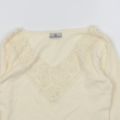 Womens UK Size M Xe Ivory Pullover Jumper