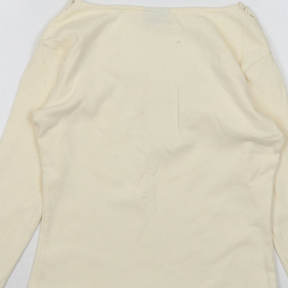 Womens UK Size M Xe Ivory Pullover Jumper