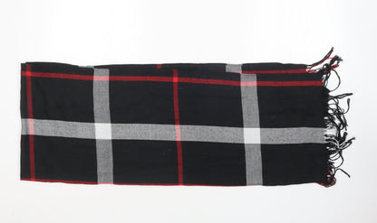 Additional front view of Preowrn women’s multicoloured plaid shawl/wrap