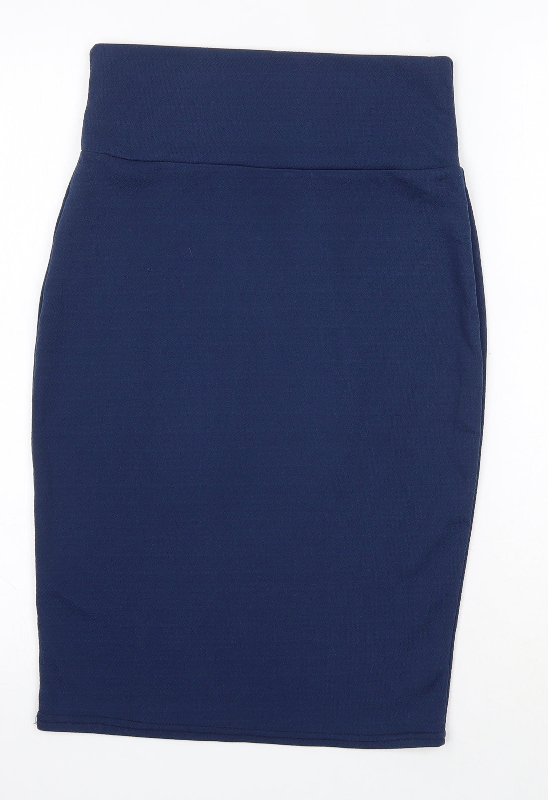 Urban Coco Womens Blue  Polyester Straight & Pencil Skirt Size S