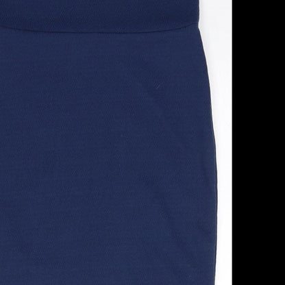 Urban Coco Womens Blue  Polyester Straight & Pencil Skirt Size S